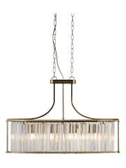 Searchlight Brown Hermione 5 Light Antique Brass Ceiling Light - Image 3 of 3