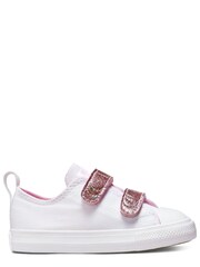 Converse White/Pink Shine 2V Easy On Infant Trainers - Image 1 of 7