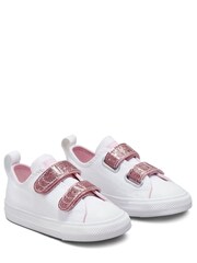 Converse White/Pink Shine 2V Easy On Infant Trainers - Image 3 of 7