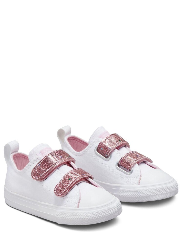 Converse White/Pink Shine 2V Easy On Infant Trainers - Image 3 of 7