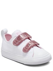 Converse White/Pink Shine 2V Easy On Infant Trainers - Image 5 of 7