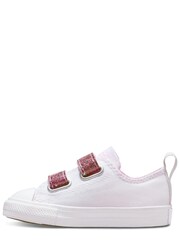 Converse White/Pink Shine 2V Easy On Infant Trainers - Image 6 of 7