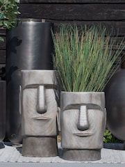 Libra Grey Large Easter Island Planter - Image 1 of 4