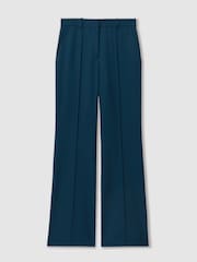 Reiss Teal Jade Wool Blend Wide Leg Suit Trousers - Image 2 of 6