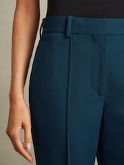 Reiss Teal Jade Wool Blend Wide Leg Suit Trousers - Image 4 of 6