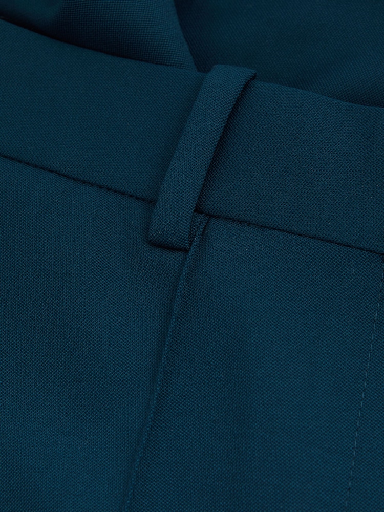 Reiss Teal Jade Wool Blend Wide Leg Suit Trousers - Image 6 of 6 Reiss Teal Jade Wool Blend Wide Leg Suit Trousers - Image 6 of 6