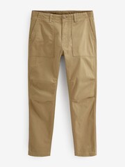 Stone Regular Tapered Slim Stretch Utility Trousers - Image 2 of 6