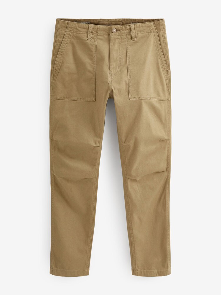 Stone Regular Tapered Slim Stretch Utility Trousers - Image 2 of 6