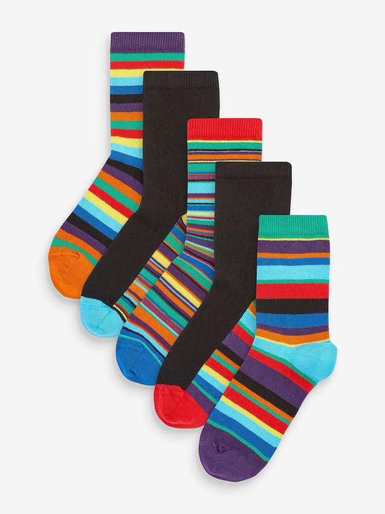 Monochrom - Socken mit hohem Baumwollanteil, 5er-Pack - Bild 1 von 1