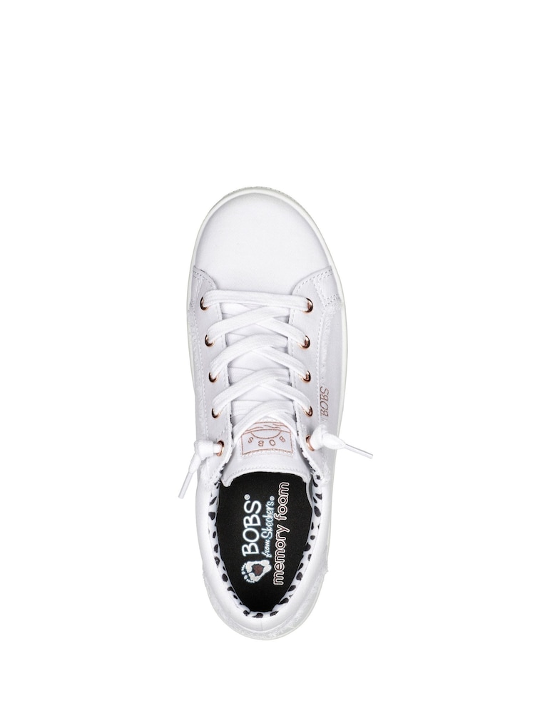 Skechers White Bobs Extra Cute Womens Trainers - Image 4 of 5
