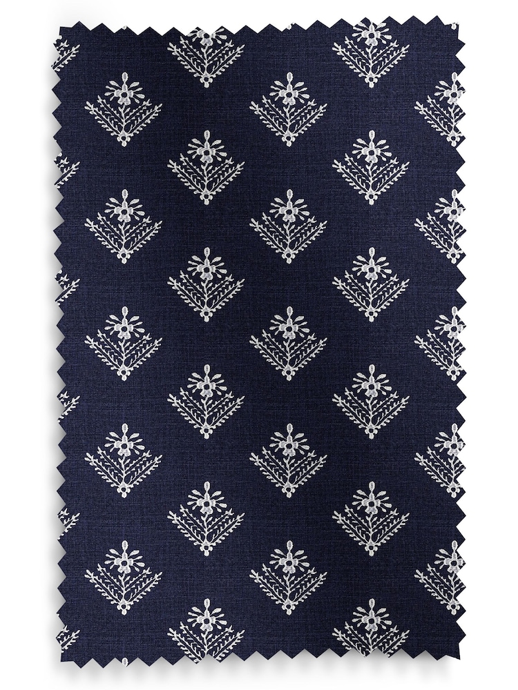 Laura Ashley Blue Lady Fern Made To Measure Roman Blinds - Image 6 of 6