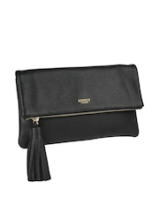 Schwarz schwarz - Osprey London Bexley Clutch aus genarbtem Leder - Bild 2 von 4