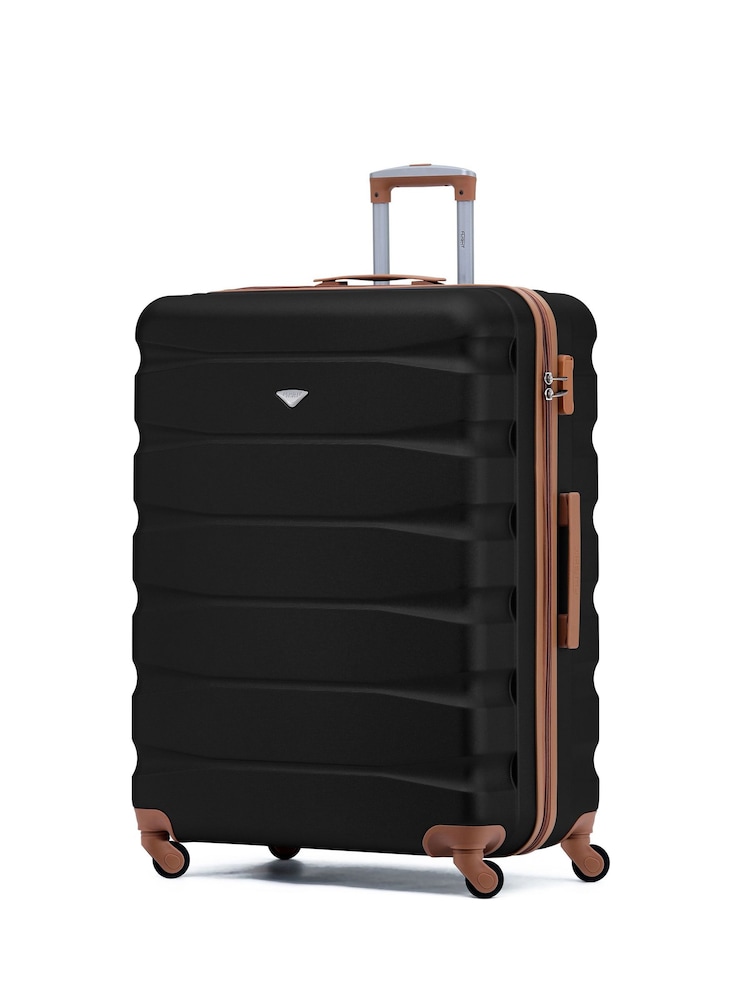 Flight Knight Large Hardcase Lightweight Check In Suitcase With 4 Wheels - Image 1 of 8 Flight Knight Large Hardcase Lightweight Check In Suitcase With 4 Wheels - Image 1 of 8