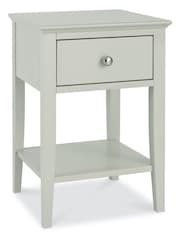 Bentley Designs Cotton Grey Ashby 1 Drawer Bedside Table - Image 2 of 3