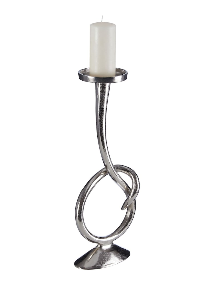 Fifty Five South White Twist Candle Holder - Image 2 of 4