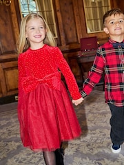 Angel & Rocket Red Elsie Velvet Tulle Dress - Image 1 of 6