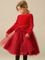 Angel & Rocket Red Elsie Velvet Tulle Dress - Image 5 of 6