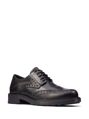 Clarks Black Standard Fit (F) Leather Orinoco 2 Limit Shoes - Image 3 of 7