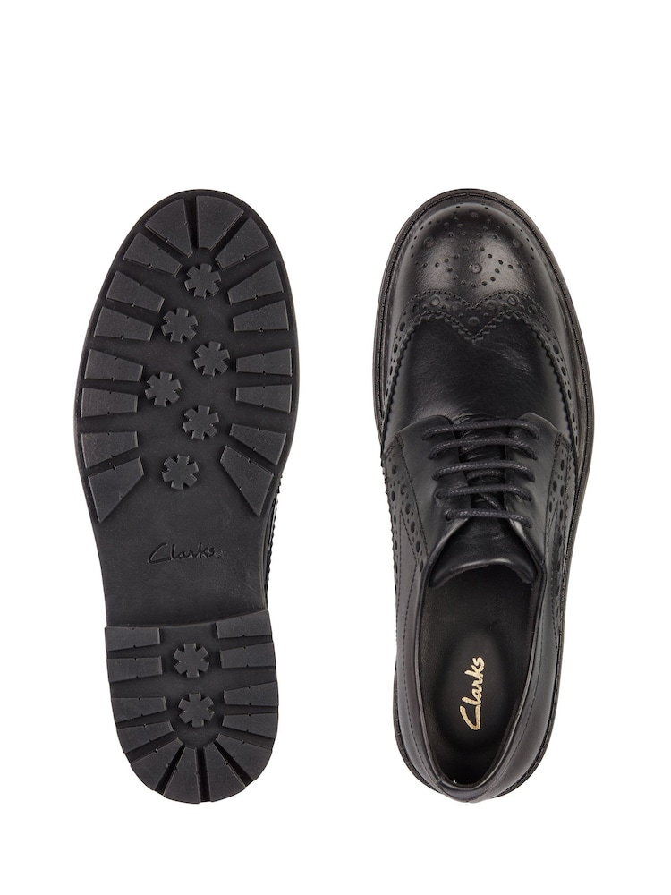 Clarks Black Standard Fit (F) Leather Orinoco 2 Limit Shoes - Image 7 of 7