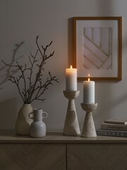 Natural Ecomix Pillar Candlestick Holder - Image 2 of 6