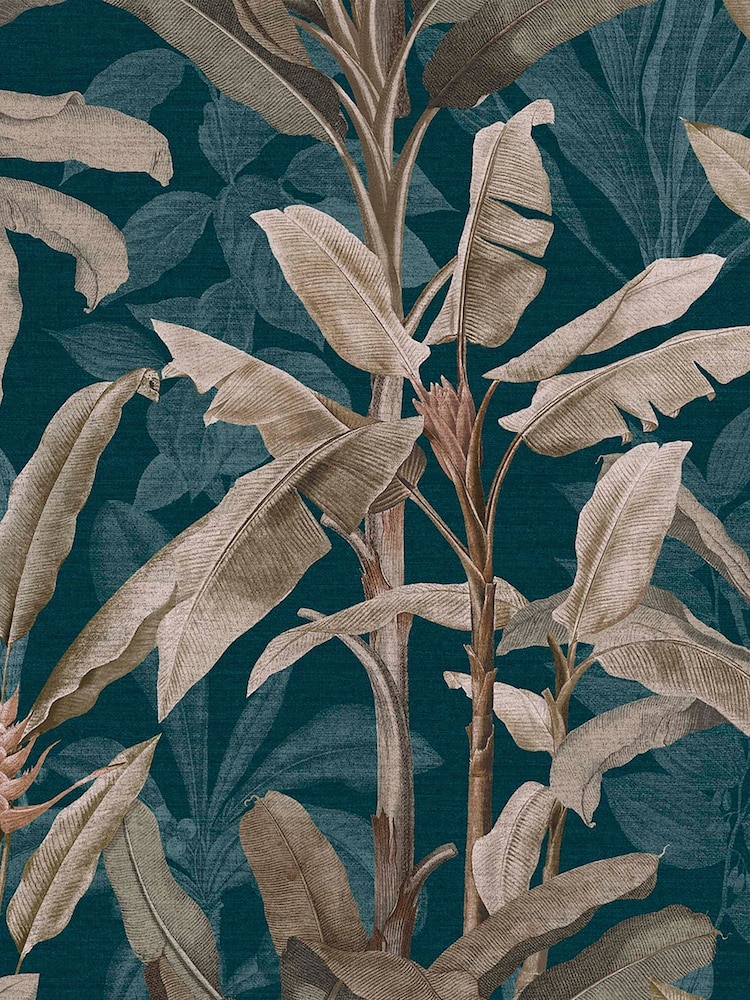 Graham & Brown Blue Borneo 10M Wallpaper - Image 2 of 3 Graham & Brown Blue Borneo 10M Wallpaper - Image 2 of 3