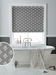 Laura Ashley Grey Lady Fern Made To Measure Roman Blinds - Image 1 of 6