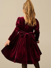 Angel & Rocket Red Grace Velvet Bow Back Dress - Image 2 of 4