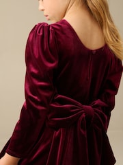 Angel & Rocket Red Grace Velvet Bow Back Dress - Image 3 of 4