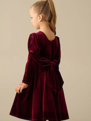 Angel & Rocket Red Grace Velvet Bow Back Dress - Image 4 of 4