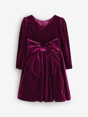 Angel & Rocket Red Grace Velvet Bow Back Dress - Image 8 of 10