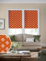 Laura Ashley Red Lady Fern Made To Measure Roman Blinds - Image 1 of 6