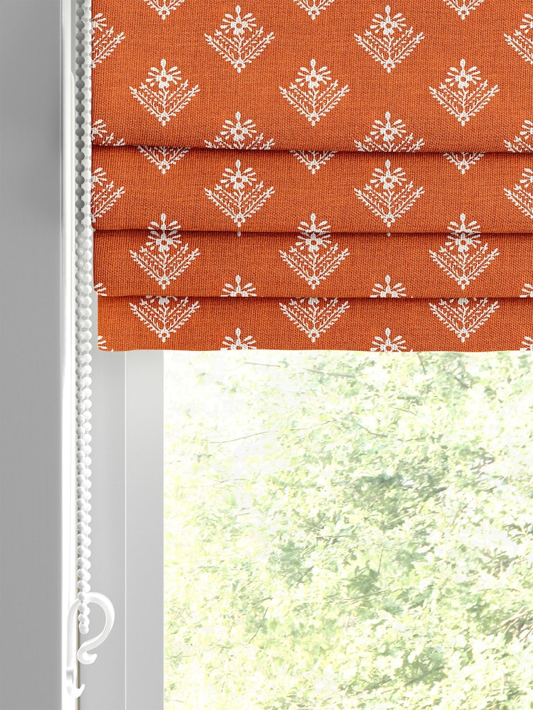 Laura Ashley Red Lady Fern Made To Measure Roman Blinds - Image 2 of 6