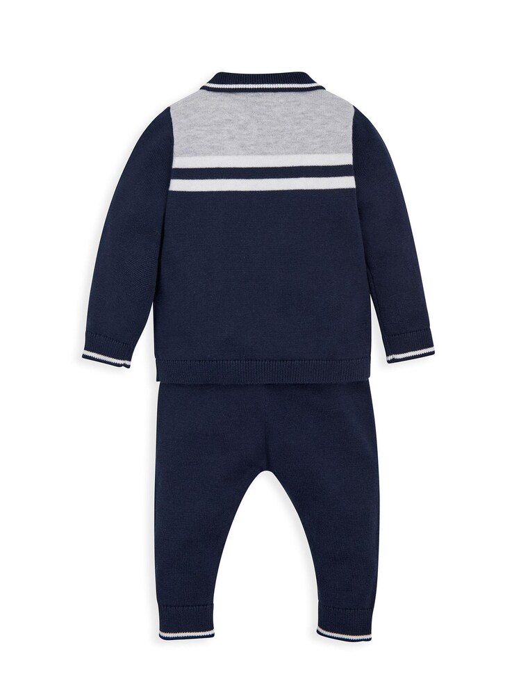 Mamas & Papas Blue Two Piece Navy Knit Set - Image 2 of 3