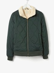 FatFace Green Reversible Jacket - Image 1 of 4
