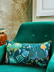 The Chateau by Angel Strawbridge Green Emerald Fan Cushion - Image 2 of 4