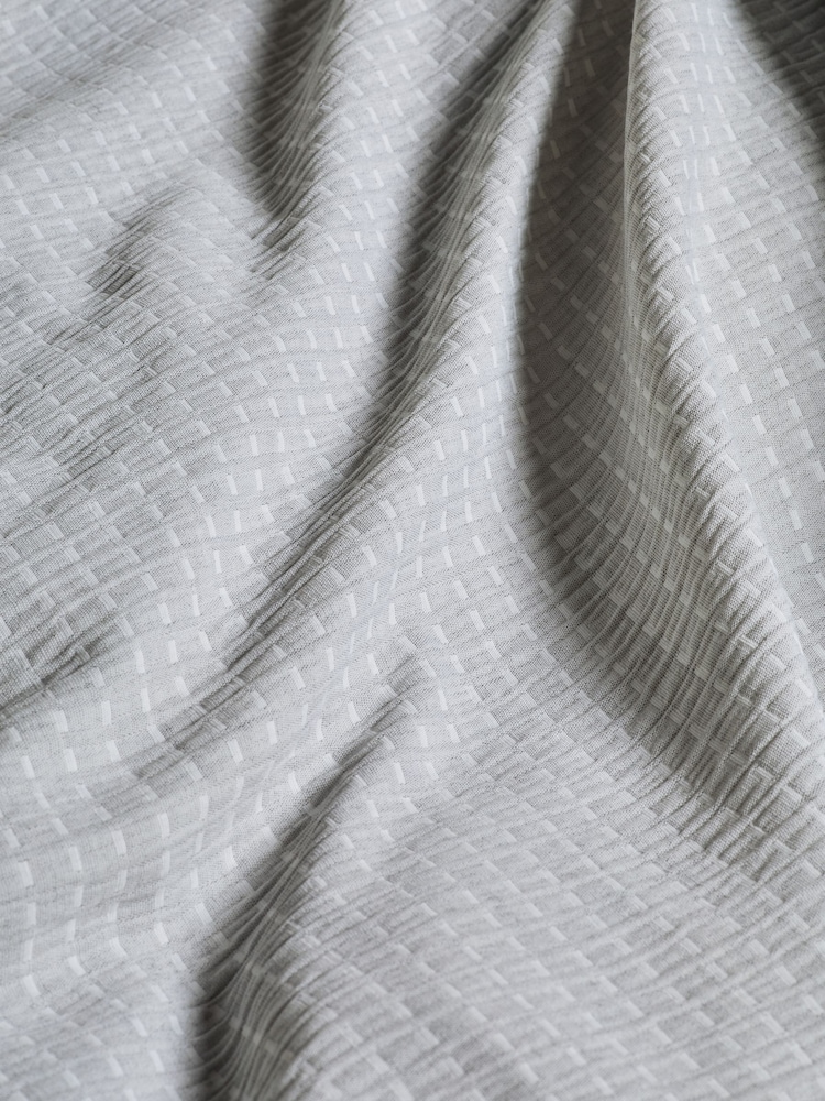 Grey Stitch Effect Jacquard Duvet Cover And Pillowcase Set - Image 5 of 5