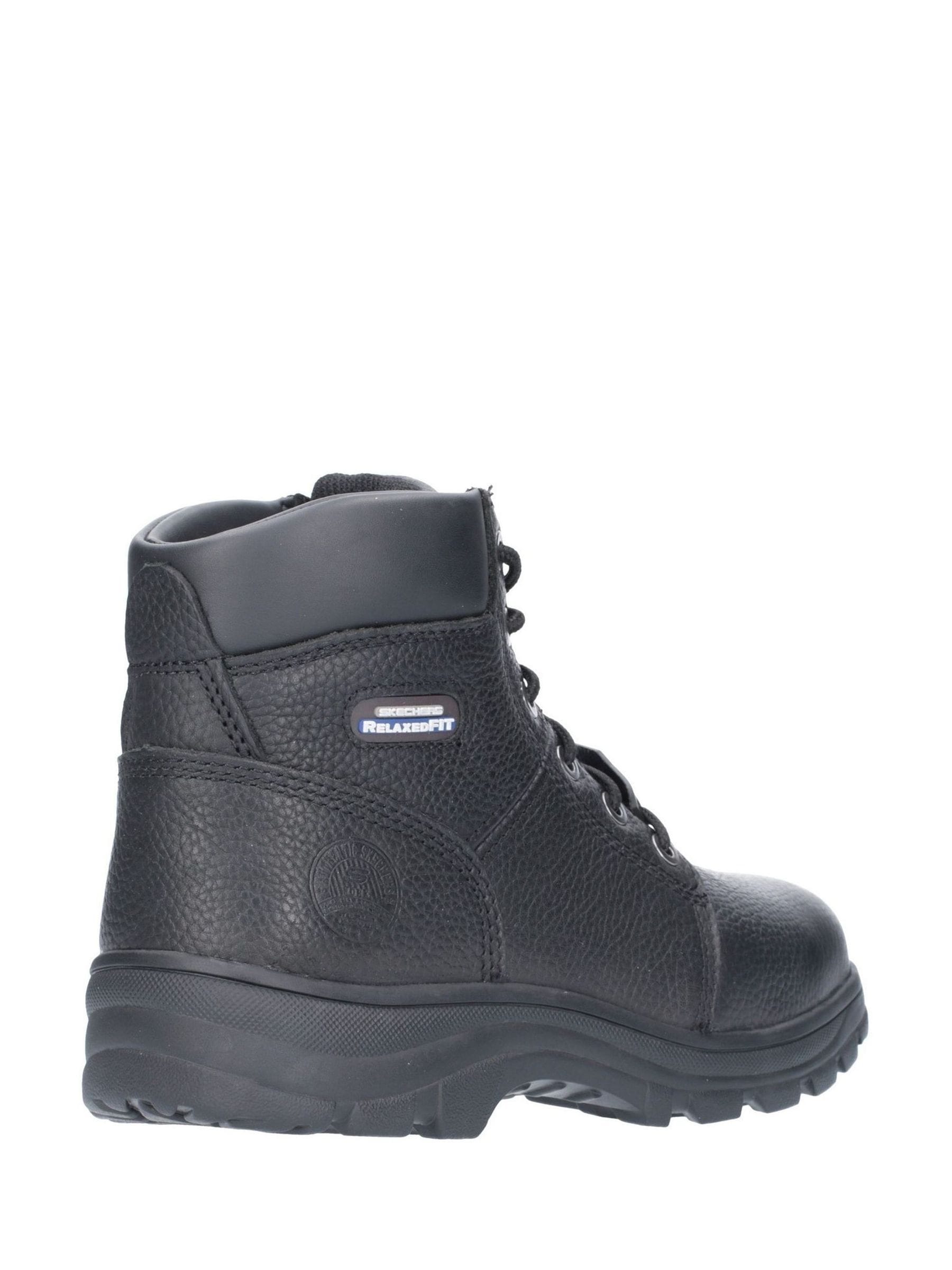 SKECHERS Men\'s Relaxed Fit-Workshire Steel Toe boot in Black Size 10 With Box Black Skechers Relaxed Fit Boots for Men for sale | eBay main image 3