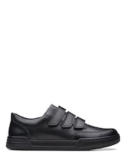 Clarks Black Multi Fit Leather Fawn Bar Shoes - Image 1 of 7
