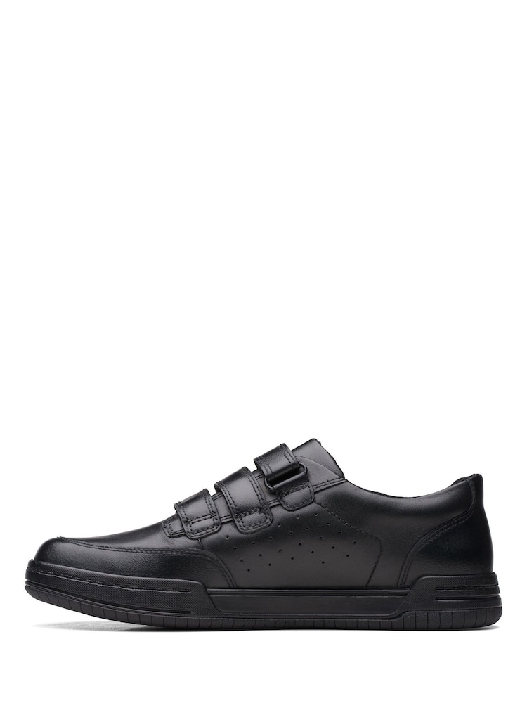 Clarks Black Multi Fit Leather Fawn Bar Shoes - Image 2 of 7