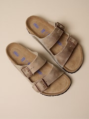 Birkenstock Brown Arziona Oiled Leather Tobacco Sandals - Image 4 of 5