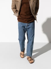 Birkenstock Brown Arziona Oiled Leather Tobacco Sandals - Image 5 of 5