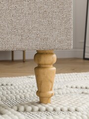 Tweedy Plain Mid Natural Hove Upholstered Bed Frame - Image 4 of 7