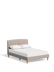 Tweedy Plain Mid Natural Hove Upholstered Bed Frame - Image 5 of 7
