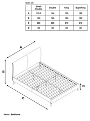 Tweedy Plain Mid Natural Hove Upholstered Bed Frame - Image 7 of 7