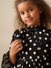 Angel & Rocket Black Dakota Polkadot Bow Dress - Image 4 of 4