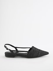 črna - Tkani čevlji z odprto peto Forever Comfort® - Slika 3 iz 7