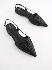 črna - Tkani čevlji z odprto peto Forever Comfort® - Slika 4 iz 7