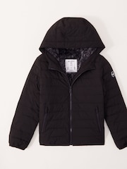 Abercrombie & Fitch Black Cosy Padded Jacket - Image 1 of 5