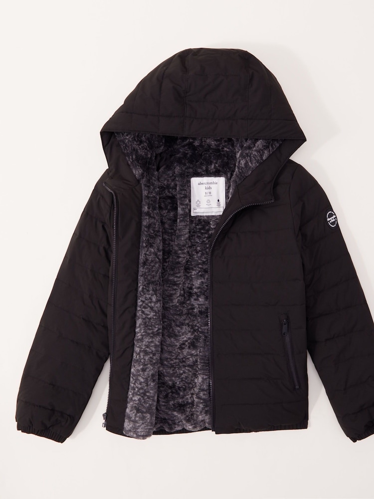 Abercrombie & Fitch Black Cosy Padded Jacket - Image 2 of 5