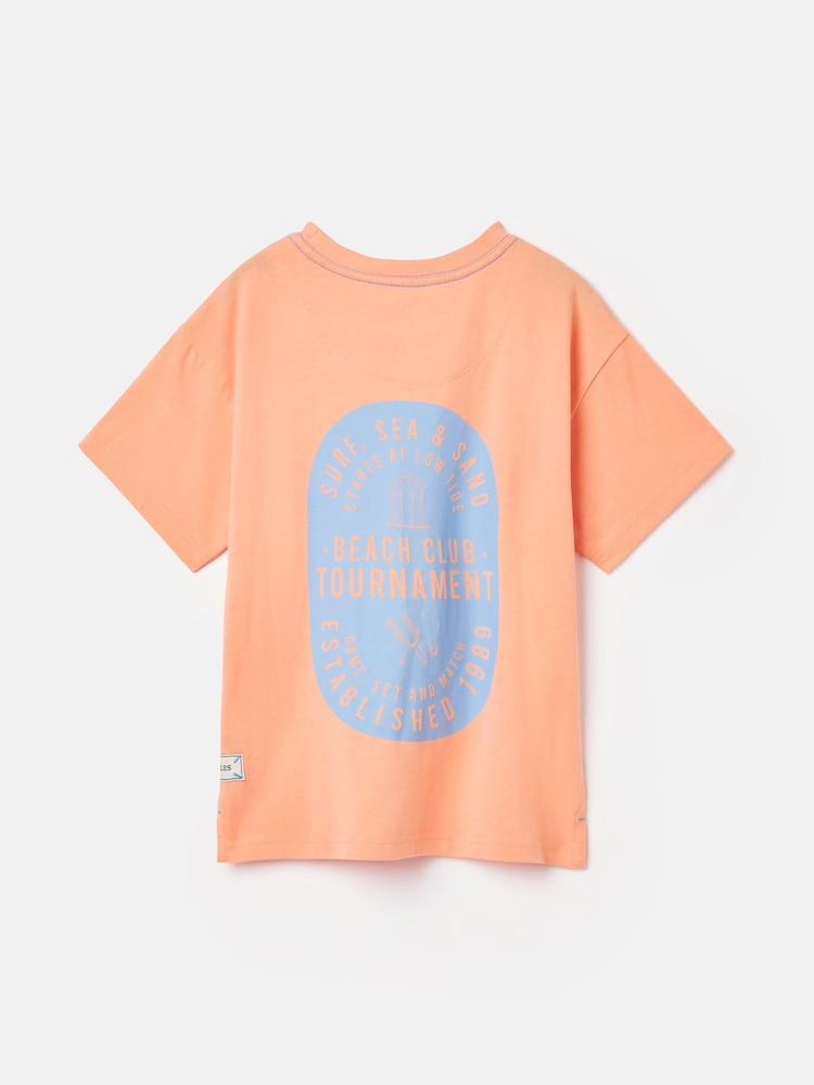 Joules Boys' Ben Orange Short Sleeve T-Shirt - Image 2 of 4